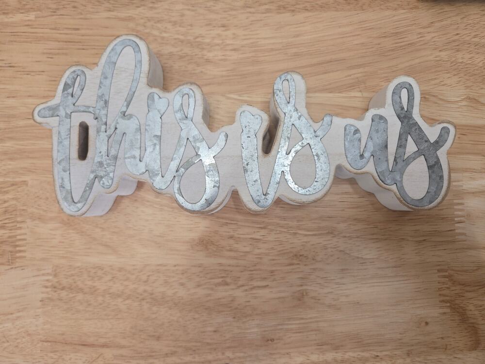 This Is Us Family Tabletop Sign Rustic Farmhouse Home Decor Plaque